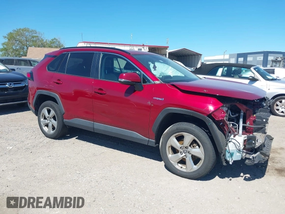 2021 Toyota RAV4 Hybrid LE with VIN 4T3B6RFV3MU047815, listed as a IAAI auction lot 41803677 with 98,992 mi miles. Bid and sale history available at carsss.com. Image 1.