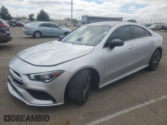 2021 Mercedes-Benz CLA 35 AMG with VIN W1K5J5BB2MN220673, listed as a Copart auction lot 52355014 with 30,685 mi miles and . Bid and sale history available at DreamBid. Image 1.