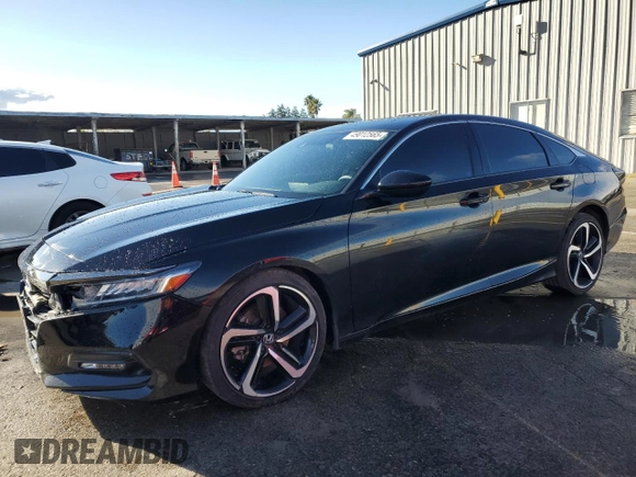 2019 Honda Accord Sport with VIN 1HGCV1F38KA090759, listed as a Copart auction lot 49012565 with 77,978 mi miles and Salvage Title. Bid and sale history available at DreamBid. Image 1.