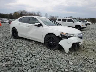2015 Acura TLX V6 Tech with VIN 19UUB3F58FA001921, listed as a Copart auction lot 48864025 with 105,155 mi miles and Salvage Title. Bid and sale history available at carsss.com. Image 4.