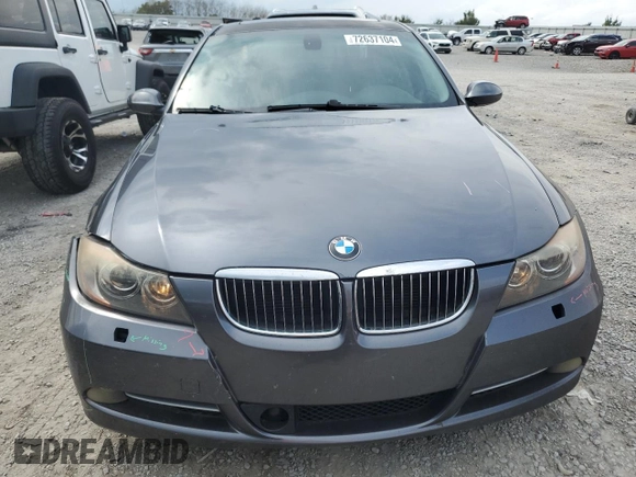 2007 BMW 3 Series 335i with VIN WBAVB73507P101280, listed as a Copart auction lot 72637104 with 126,310 mi miles and Salvage title. Bid and sale history available at DreamBid. Image 5.