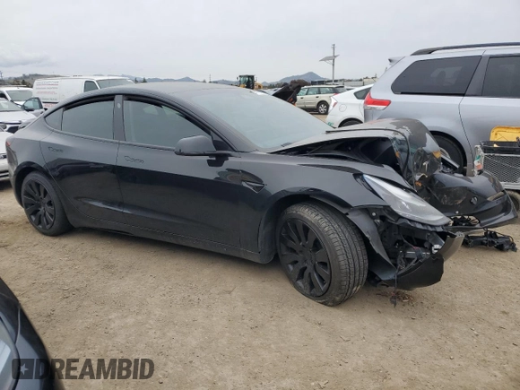 2021 Tesla Model 3 Standard Range Plus with VIN 5YJ3E1EA6MF877752, listed as a Copart auction lot 44776425 with Not Provided miles and Salvage Title. Bid and sale history available at DreamBid. Image 4.