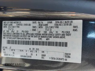 2017 Ford Escape S с VIN 1FMCU0F78HUA76118, выставлен на аукционе IAAI как лот 41592793 с пробегом 69 634 миль миль и . История ставок и продаж доступна на DreamBid. Изображение 9.