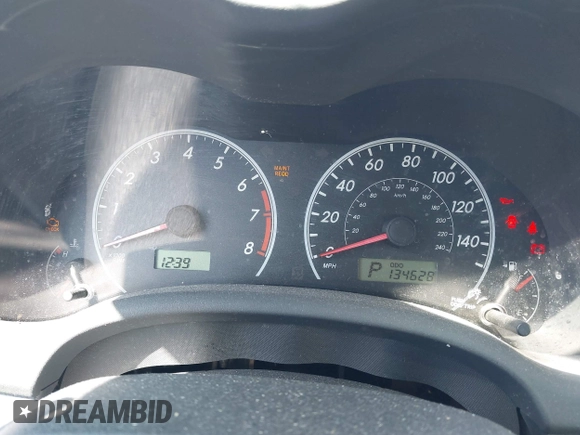 2009 Toyota Corolla with VIN 1NXBU40E49Z022648, listed as a IAAI auction lot 42042633 with 134,628 mi miles. Bid and sale history available at carsss.com. Image 7.