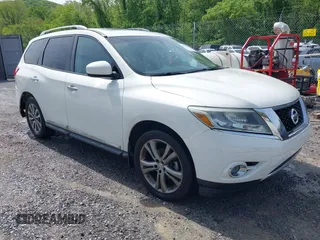 2013 Nissan Pathfinder Platinum with VIN 5N1AR2MM4DC623141, listed as a IAAI auction lot 41891386 with 139,550 mi miles and . Bid and sale history available at DreamBid. Image 1.