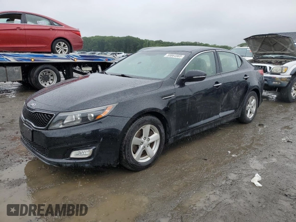 2015 Kia Optima LX z VIN 5XXGM4A78FG517107, wystawiony jako Copart lot #59864965 z przebiegiem 161 507 mil mil oraz Czysty tytuł • Clean title. Historia ofert i sprzedaży dostępna na DreamBid. Obrazek 1.