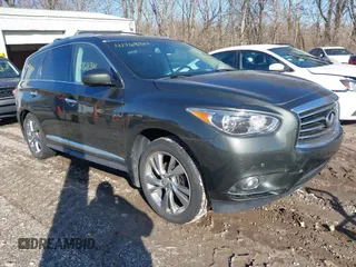 2013 Infiniti JX35 z VIN 5N1AL0MM6DC350063, wystawiony jako IAAI lot #41768311 z przebiegiem 201 191 mil mil oraz . Historia ofert i sprzedaży dostępna na DreamBid. Obrazek 1.