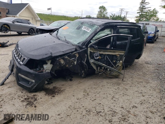 2019 Jeep Compass Latitude with VIN 3C4NJCBB0KT855595, listed as a Copart auction lot 58997955 with Not provided miles and Salvage title. Bid and sale history available at DreamBid. Image 1.