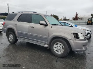 2001 Toyota Sequoia Limited with VIN 5TDZT38A81S038958, listed as a Copart auction lot 81107224 with 0 mi miles and Salvage Title. Bid and sale history available at carsss.com. Image 4.