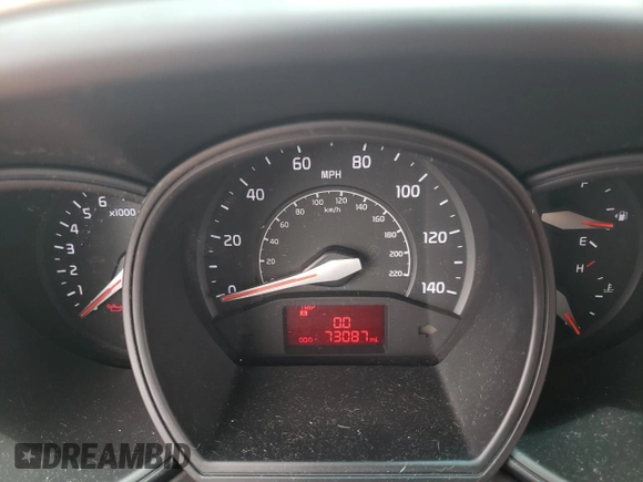 2016 Kia Rio LX with VIN KNADM4A39G6634417, listed as a Copart auction lot 67458554 with 73,087 mi miles and Salvage Title. Bid and sale history available at DreamBid. Image 9.