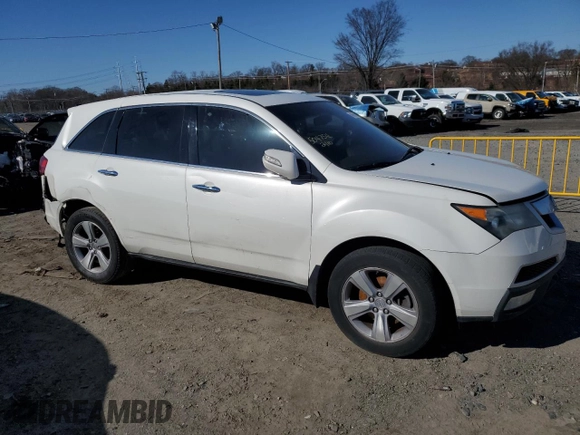 2012 Acura MDX Tech Pkg with VIN 2HNYD2H30CH504754, listed as a Copart auction lot 46655545 with 143,814 mi miles and Salvage Title. Bid and sale history available at carsss.com. Image 4.