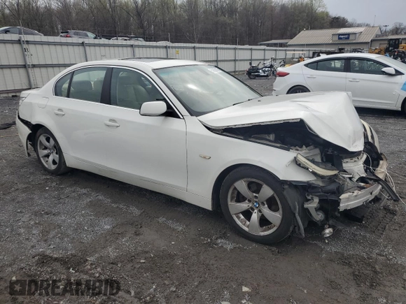 2007 BMW 5 Series 525i with VIN WBANE53507CY04476, listed as a Copart auction lot 51650105 with Not Provided miles and Salvage Title. Bid and sale history available at carsss.com. Image 4.