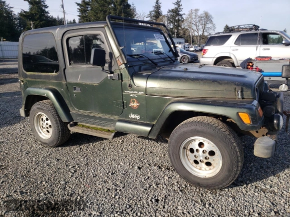 1997 Jeep Wrangler Sahara with VIN 1J4FY49S4VP523156, listed as a Copart auction lot 89343055 with 193,340 mi miles and Clean Title. Bid and sale history available at carsss.com. Image 4.