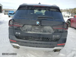 2023 BMW X3 xDrive30i with VIN 5UX53DP02P9R33347, listed as a Copart auction lot 43952675 with 34,840 mi miles and Salvage Title. Bid and sale history available at carsss.com. Image 6.