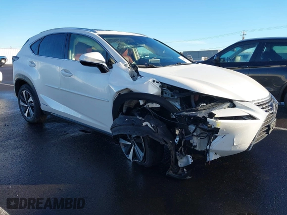 2020 Lexus NX with VIN JTJGJRDZXL5002870, listed as a IAAI auction lot 41104997 with 48,856 mi miles. Bid and sale history available at carsss.com. Image 1.