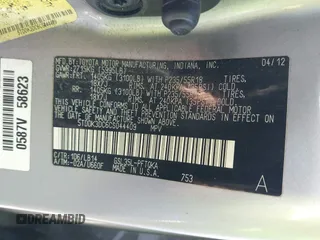 2012 Toyota Sienna XLE z VIN 5TDDK3DC6CS044409, wystawiony jako IAAI lot #42409389 z przebiegiem 231 567 mil mil oraz . Historia ofert i sprzedaży dostępna na DreamBid. Obrazek 9.