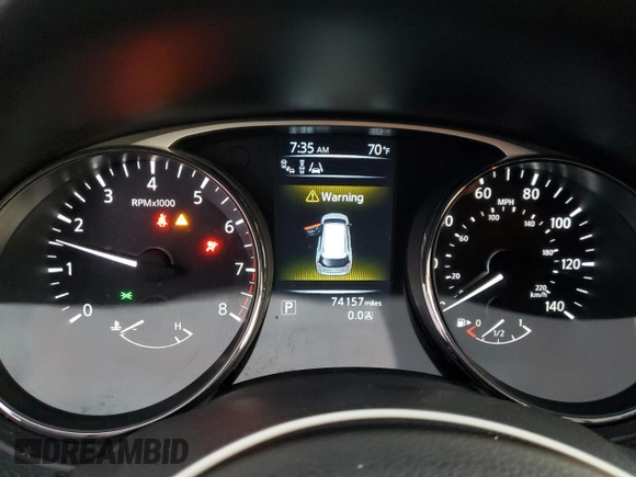 2015 Nissan Rogue SV with VIN 5N1AT2MV2FC786528, listed as a Copart auction lot 77031864 with 74,157 mi miles and Salvage Title. Bid and sale history available at carsss.com. Image 9.