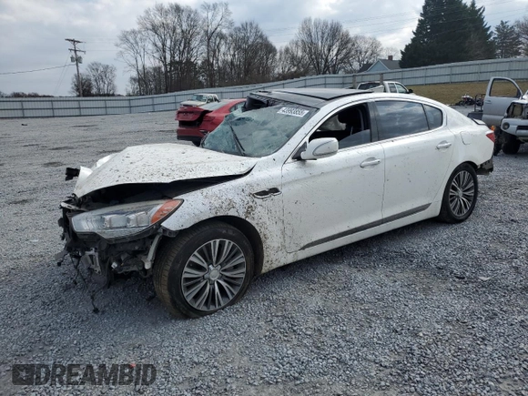 2016 Kia K900 Luxury with VIN KNALU4D36G6032176, listed as a Copart auction lot 43993855 with 0 mi miles and Salvage Title. Bid and sale history available at carsss.com. Image 1.