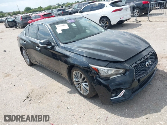 2020 Infiniti Q50 Sport z VIN JN1EV7AP1LM201269, wystawiony jako IAAI lot #42358333 z przebiegiem 69 368 mil mil oraz . Historia ofert i sprzedaży dostępna na DreamBid. Obrazek 1.