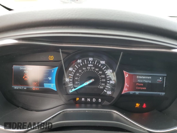 2014 Ford Fusion Titanium with VIN 3FA6P0K9XER164953, listed as a Copart auction lot 46131225 with 90,214 mi miles and Salvage Title. Bid and sale history available at DreamBid. Image 9.