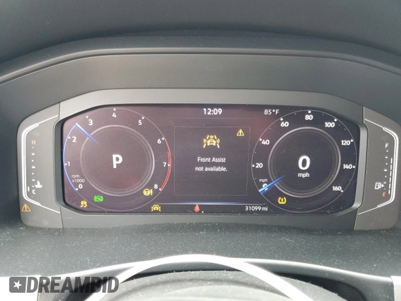 2022 Volkswagen Atlas SE with VIN 1V2JE2CA6NC223234, listed as a Copart auction lot 54621175 with 31,099 mi miles and Salvage title. Bid and sale history available at DreamBid. Image 9.