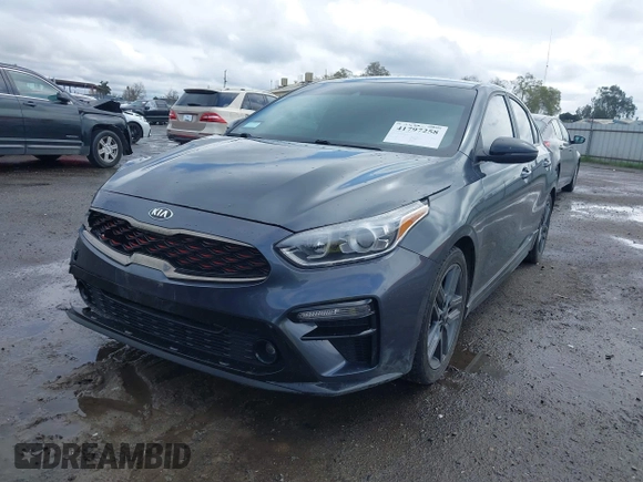 2021 Kia Forte GT-Line with VIN 3KPF34AD4ME268945, listed as a IAAI auction lot 41797258 with 39,232 mi miles. Bid and sale history available at carsss.com. Image 18.