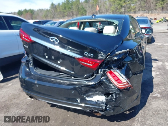 2023 Infiniti Q50 Luxe z VIN JN1EV7BR7PM541712, wystawiony jako IAAI lot #41942433 z przebiegiem 8 512 mil mil oraz . Historia ofert i sprzedaży dostępna na DreamBid. Obrazek 6.