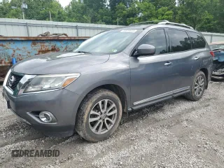 2016 Nissan Pathfinder SV with VIN 5N1AR2MM6GC654864, listed as a Copart auction lot 60649605 with 131,208 mi miles and Salvage title. Bid and sale history available at DreamBid. Image 1.