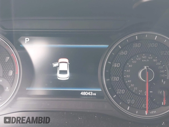2021 Genesis G70 2.0T with VIN KMTG64LA8MU067129, listed as a IAAI auction lot 41364886 with 48,043 mi miles and . Bid and sale history available at DreamBid. Image 7.