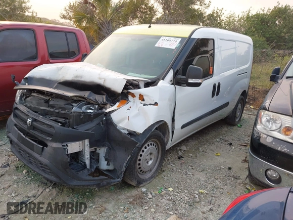 2018 Ram ProMaster City Cargo Van Tradesman with VIN ZFBERFAB4J6J43095, listed as a IAAI auction lot 41108774 with 82,354 mi miles. Bid and sale history available at carsss.com. Image 2.