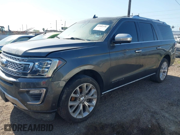 2019 Ford Expedition Max Platinum with VIN 1FMJK1MTXKEA68333, listed as a IAAI auction lot 42002336 with Not provided miles and . Bid and sale history available at DreamBid. Image 2.