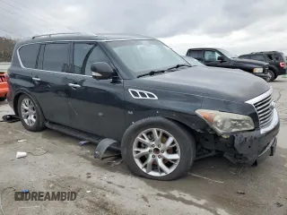 2014 Infiniti QX80 with VIN JN8AZ2NF3E9551761, listed as a Copart auction lot 83954674 with 165,388 mi miles and Salvage Title. Bid and sale history available at DreamBid. Image 4.