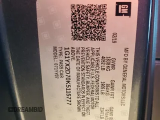 2019 Chevrolet Corvette Grand Sport 2LT with VIN 1G1YX2D70K5115777, listed as a Copart auction lot 87289684 with 7,145 mi miles and Non Repairable. Bid and sale history available at carsss.com. Image 12.