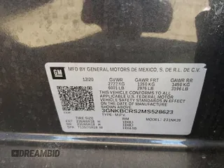 2021 Chevrolet Blazer LT z VIN 3GNKBCRS2MS528623, wystawiony jako Copart lot #56753585 z przebiegiem 36 957 mil mil oraz Nie do naprawy • Non repairable. Historia ofert i sprzedaży dostępna na DreamBid. Obrazek 12.