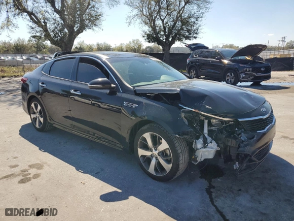 2019 Kia Optima S with VIN 5XXGT4L39KG305811, listed as a Copart auction lot 46810545 with 76,547 mi miles and Non Repairable. Bid and sale history available at carsss.com. Image 4.