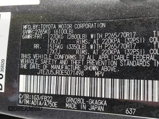 2014 Toyota 4Runner SR5 z VIN JTEZU5JR0E5071498, wystawiony jako IAAI lot #42050372 z przebiegiem 109 448 mil mil oraz . Historia ofert i sprzedaży dostępna na DreamBid. Obrazek 9.