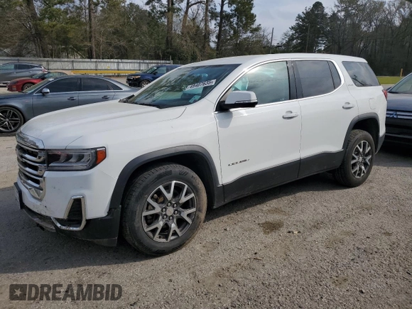 2020 GMC Acadia SLE with VIN 1GKKNKLSXLZ108231, listed as a Copart auction lot 48407635 with 104,141 mi miles and Salvage Title. Bid and sale history available at carsss.com. Image 1.