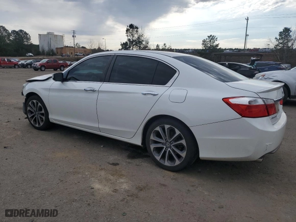 2015 Honda Accord Sedan Sport with VIN 1HGCR2F57FA243763, listed as a Copart auction lot 43008055 with 0 mi miles and Salvage Title. Bid and sale history available at carsss.com. Image 2.