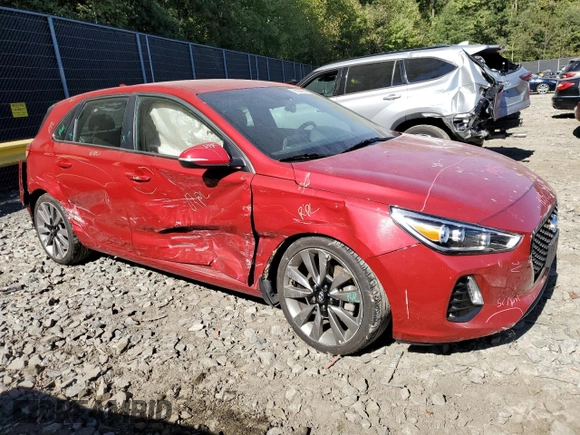 2018 Hyundai Elantra GT Sport with VIN KMHH55LC5JU072065, listed as a Copart auction lot 75037634 with 40,363 mi miles and Salvage Title. Bid and sale history available at carsss.com. Image 4.