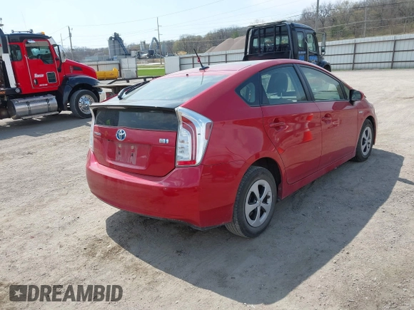 2014 Toyota Prius Four with VIN JTDKN3DU9E1829059, listed as a IAAI auction lot 42007022 with 71,854 mi miles. Bid and sale history available at carsss.com. Image 4.