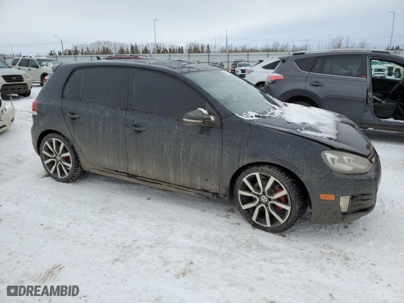 2013 Volkswagen GTI with VIN WVWGV7AJ9DW119037, listed as a Copart auction lot 42173995 with 130133 miles and Salvage Title. Bid and sale history available at carsss.com. Image 4.