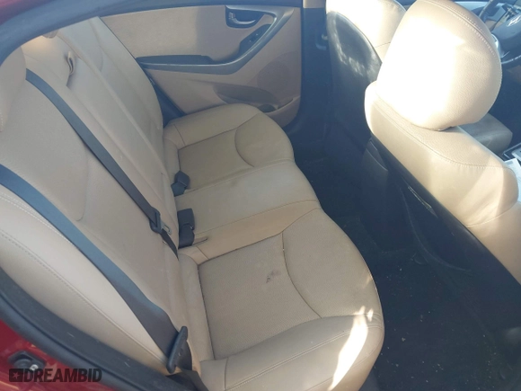 2012 Hyundai Elantra GLS with VIN KMHDH4AE7CU457604, listed as a IAAI auction lot 41993478 with 87,551 mi miles. Bid and sale history available at carsss.com. Image 8.