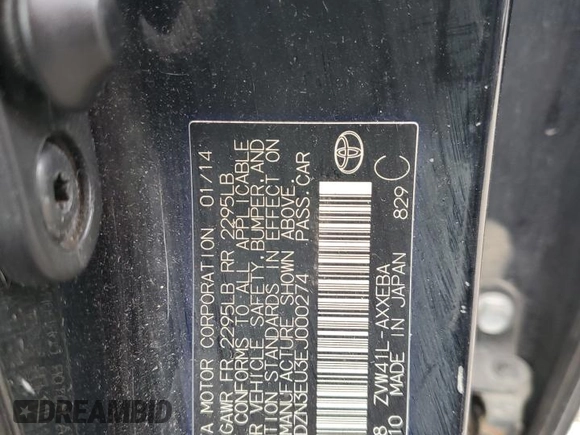 2014 Toyota Prius Two with VIN JTDZN3EU3EJ000274, listed as a Copart auction lot 53486175 with 403,862 mi miles and Clean Title. Bid and sale history available at DreamBid. Image 12.