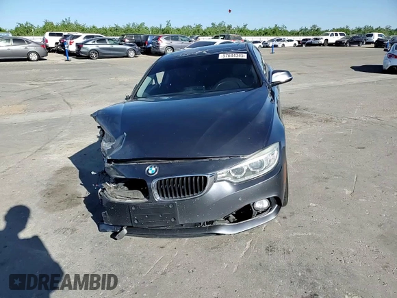 2015 BMW 4 Series 428i with VIN WBA3N7C54FK222324, listed as a Copart auction lot 57644345 with 114,696 mi miles and Salvage title. Bid and sale history available at DreamBid. Image 13.