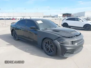 2019 Dodge Charger Scat Pack with VIN 2C3CDXGJ6KH688808, listed as a IAAI auction lot 41140315 with 55,808 mi miles and . Bid and sale history available at DreamBid. Image 1.