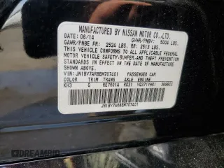 2014 Infiniti Q50 Sport with VIN JN1BV7AR8EM707401, listed as a Copart auction lot 58487675 with 125,487 mi miles and Salvage title. Bid and sale history available at DreamBid. Image 13.