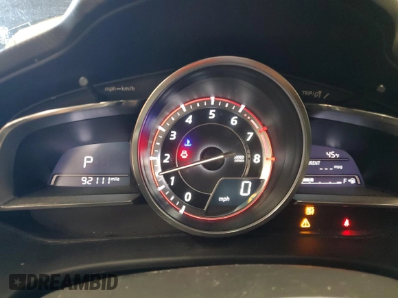 2015 Mazda 3 S Grand Touring with VIN JM1BM1M37F1255707, listed as a Copart auction lot 50384255 with 92,111 mi miles and Salvage Title. Bid and sale history available at DreamBid. Image 9.