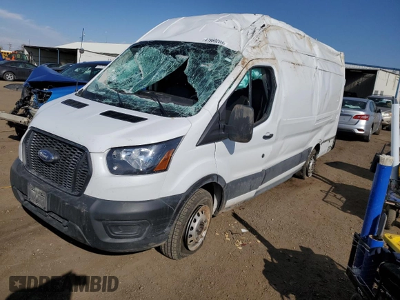 2023 Ford Transit Cargo with VIN 1FTBR3U85PKA70415, listed as a Copart auction lot 47869205 with 68,379 mi miles and Salvage Title. Bid and sale history available at DreamBid. Image 1.