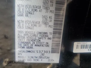 2014 Infiniti QX60 with VIN 5N1AL0MM2EC537303, listed as a Copart auction lot 62065715 with Not provided miles and Clean title. Bid and sale history available at DreamBid. Image 13.
