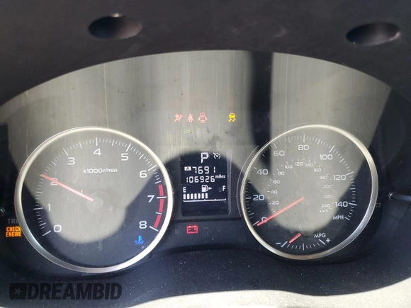 2017 Subaru Crosstrek Premium with VIN JF2GPABC8H8224042, listed as a Copart auction lot 57530405 with 106,926 mi miles and Salvage title. Bid and sale history available at DreamBid. Image 9.
